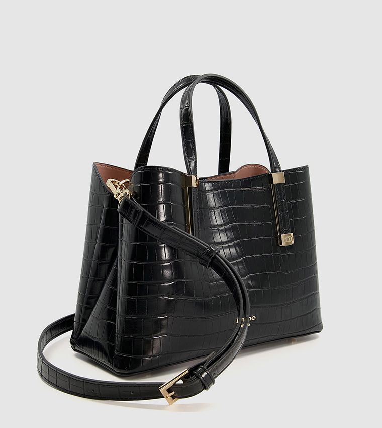 Mididorrie Croc Textured Tote Bag