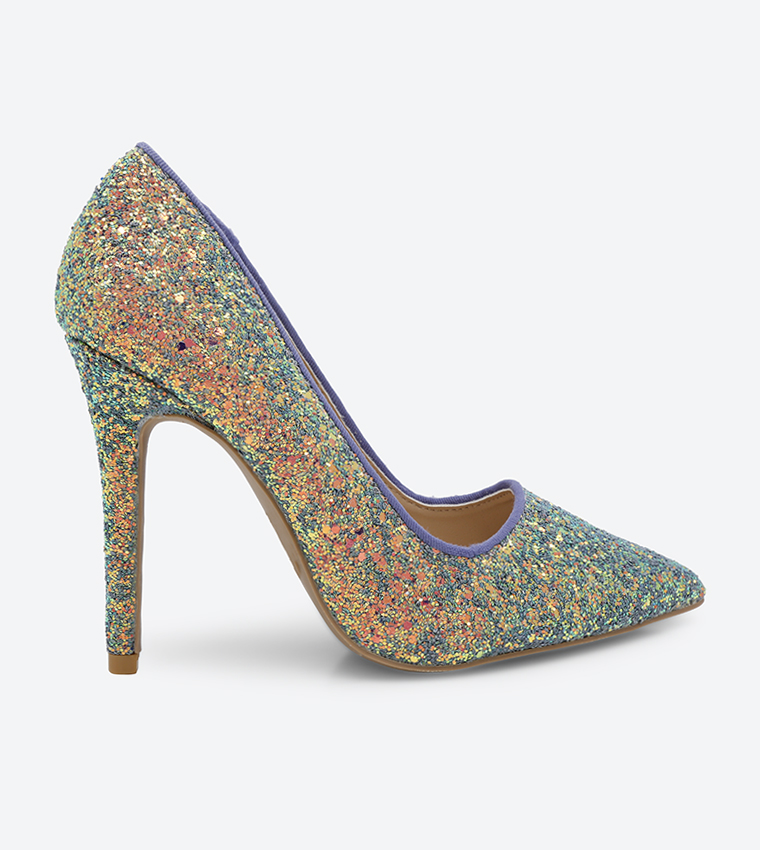 Qupid hot sale glitter heels