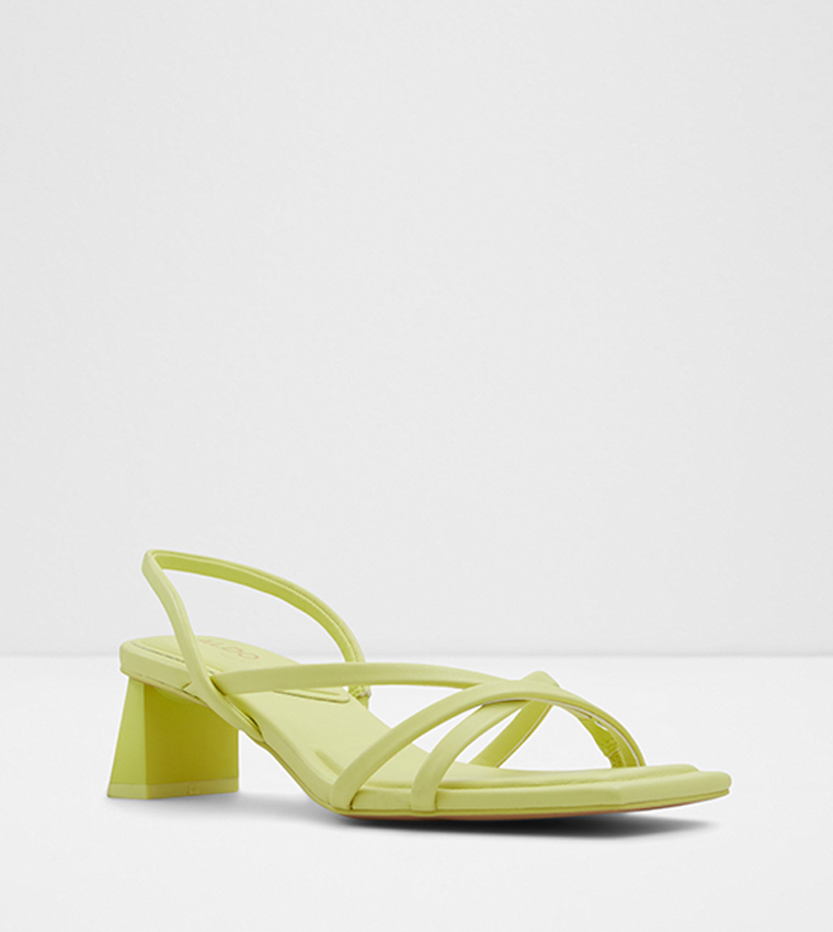 Yellow strappy high heels discount