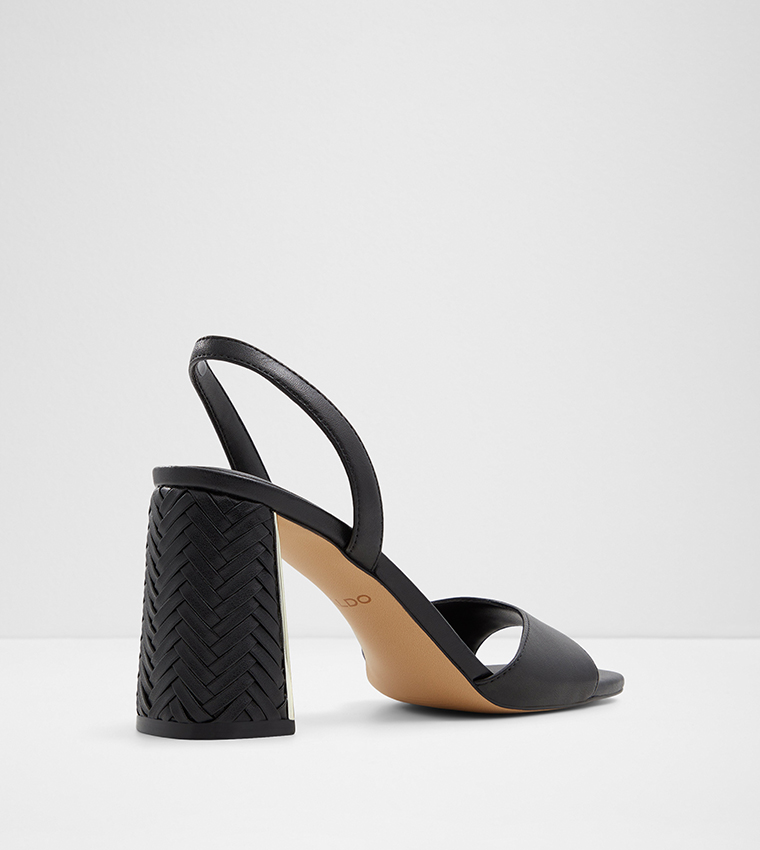 Aldo black block heels cheap