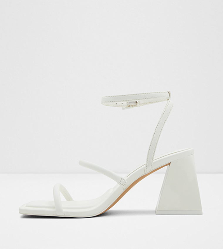 Buy Aldo MIRAN Square Toe Block Heel Sandals In White 6thStreet