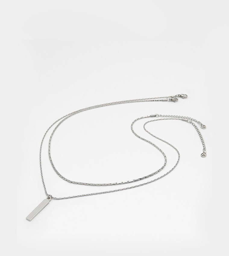 MIRERRANG 2 Pack Stainless Steel Necklaces