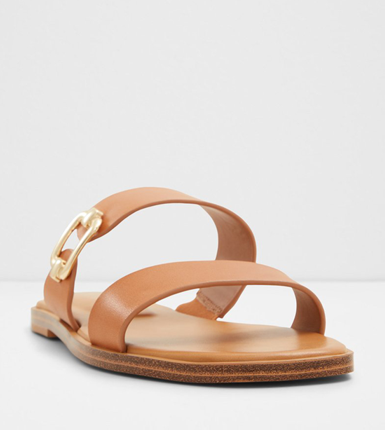 Buy Aldo MIRYHAR Double Strap Flat Sandals In Tan 6thStreet Saudi Arabia