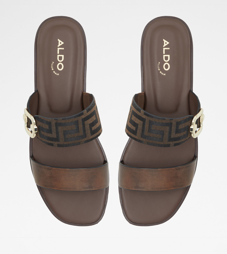 Buy Aldo MIRYHAR Double Strap Flat Sandals In Brown 6thStreet UAE