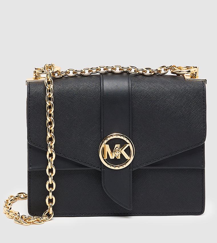 SAFFIANO Logo Metal Crossbody Bag