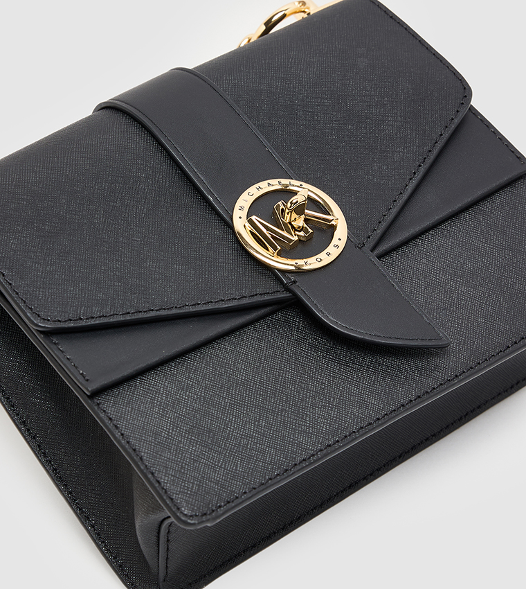 SAFFIANO Logo Metal Crossbody Bag