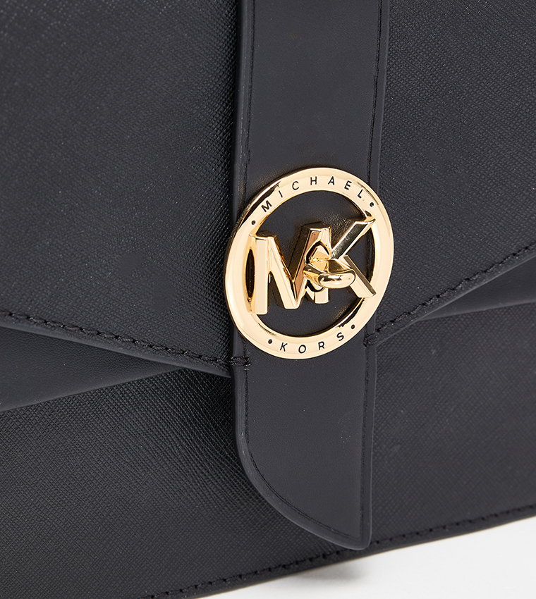 SAFFIANO Logo Metal Crossbody Bag