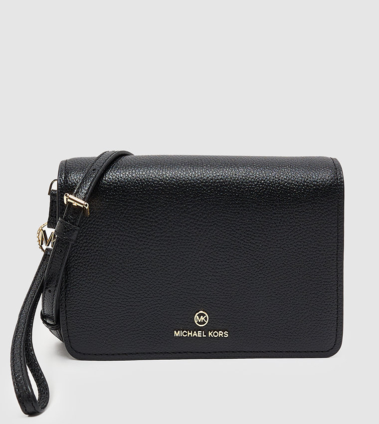 Textured Flap Crossbody Bag
