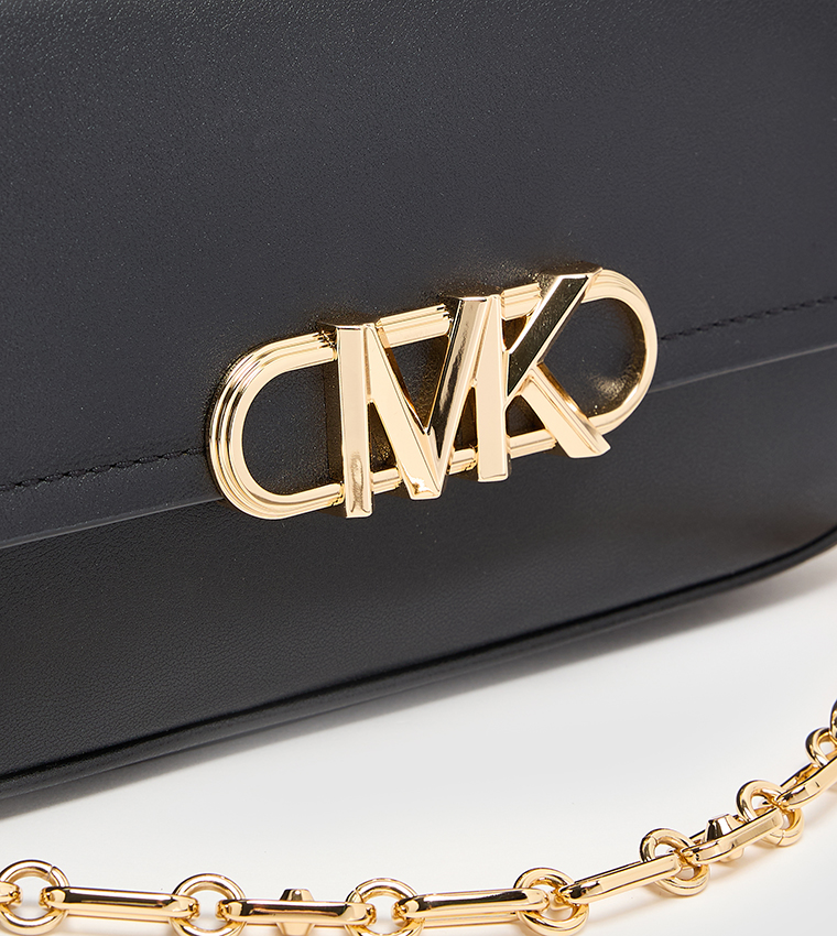 Logo Metal Flap Shoulder Bag