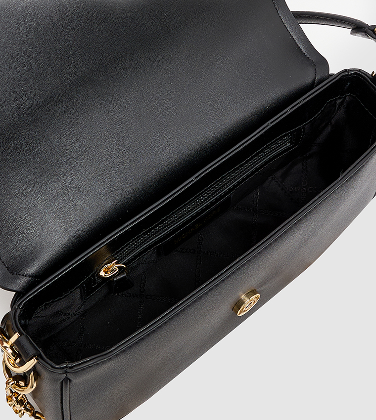 Logo Metal Flap Shoulder Bag