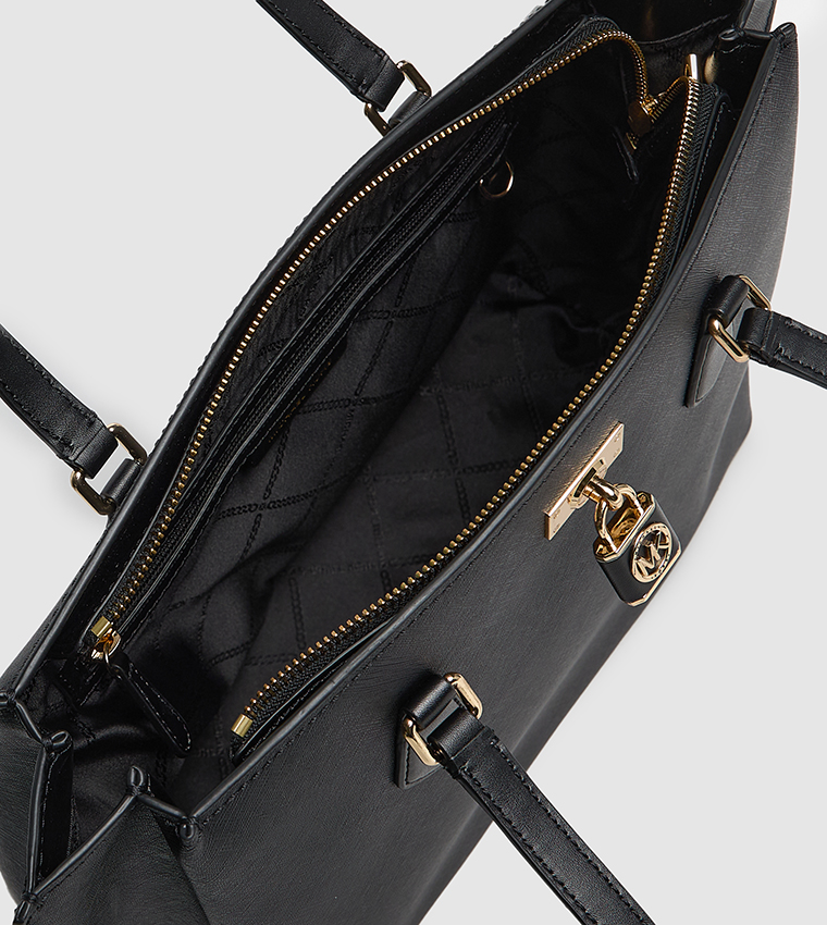 Textured Zippered Tote Bag