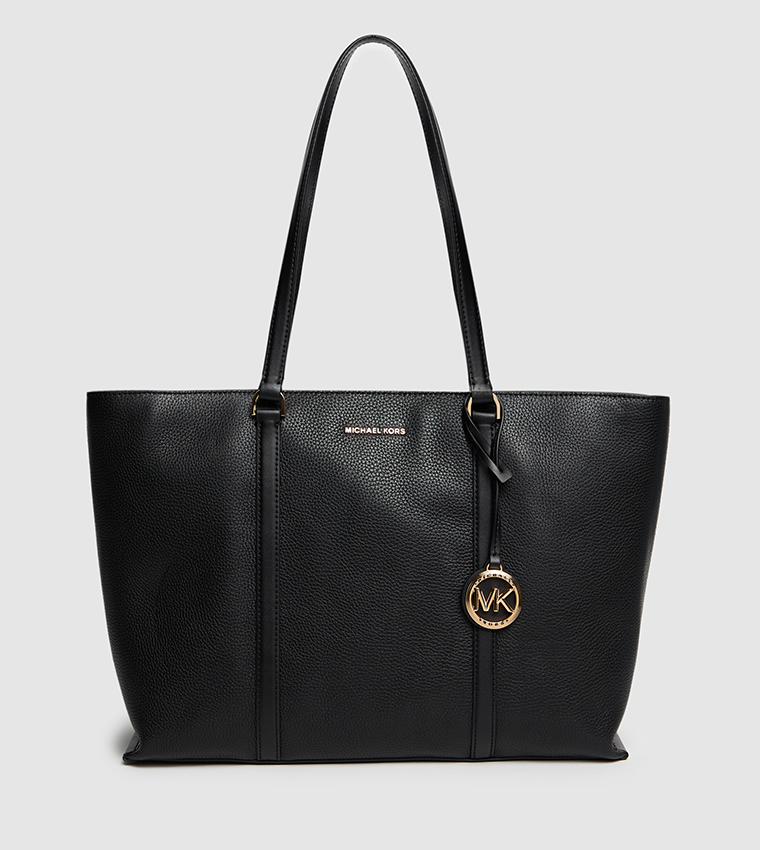 Textured Zippered Tote Bag