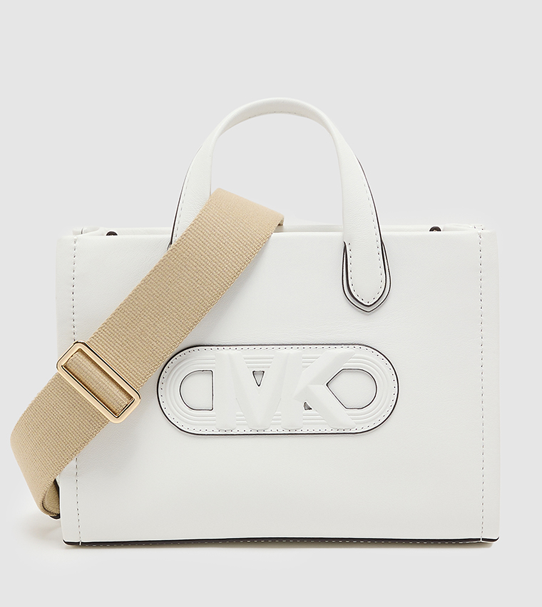 Logo Detail Zippered Tote Bag