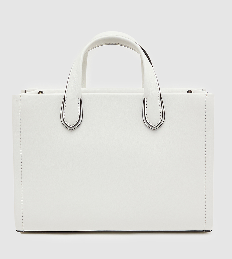 Logo Detail Zippered Tote Bag