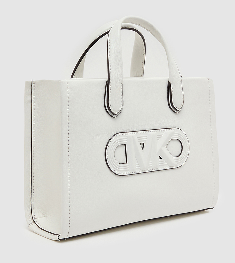 Logo Detail Zippered Tote Bag