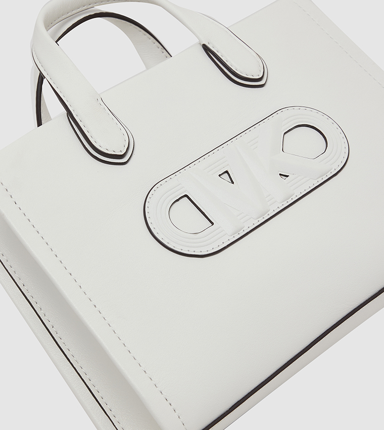 Logo Detail Zippered Tote Bag