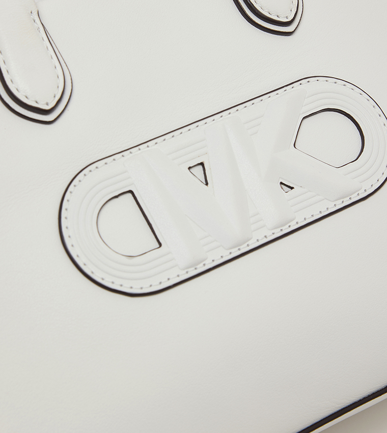 Logo Detail Zippered Tote Bag
