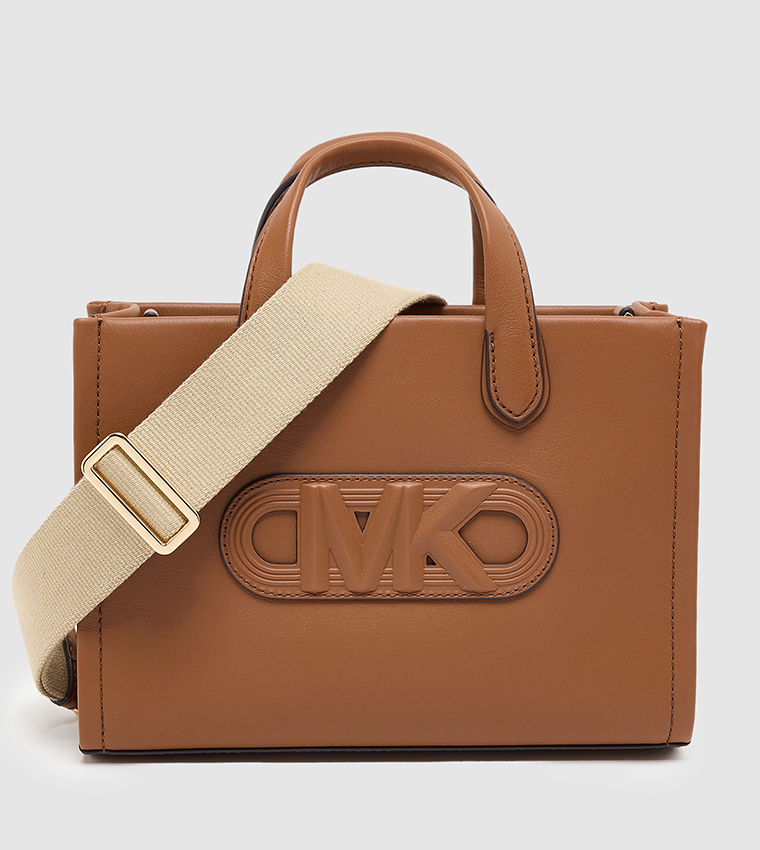 Logo Detail Zippered Tote Bag