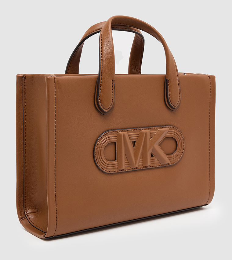 Logo Detail Zippered Tote Bag