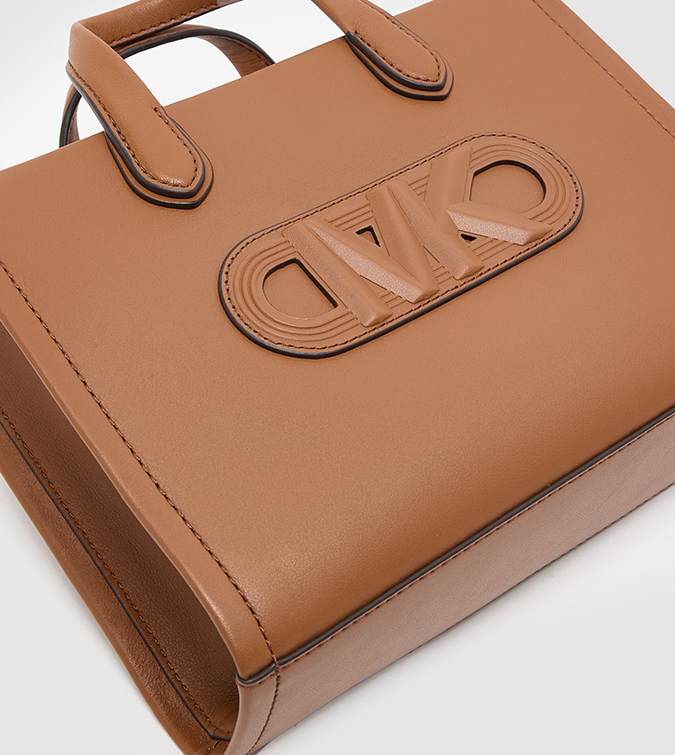 Logo Detail Zippered Tote Bag