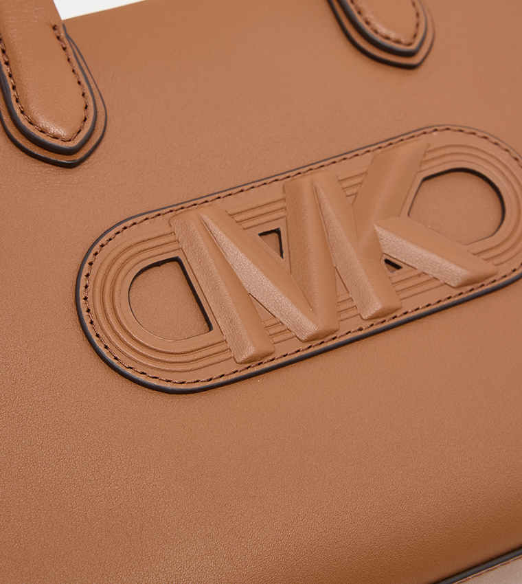 Logo Detail Zippered Tote Bag