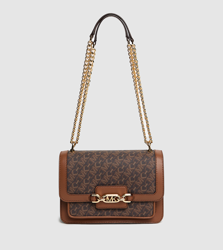 Monotype Printed Convertible Shoulder Bag