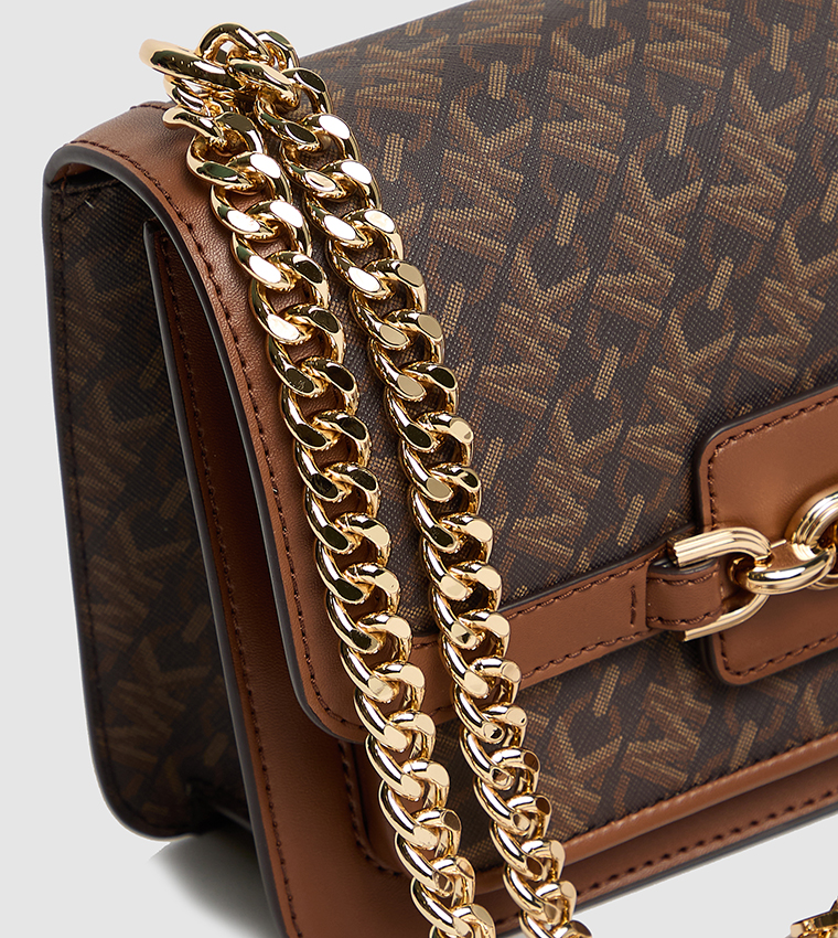 Monotype Printed Convertible Shoulder Bag