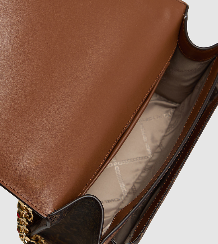 Monotype Printed Convertible Shoulder Bag