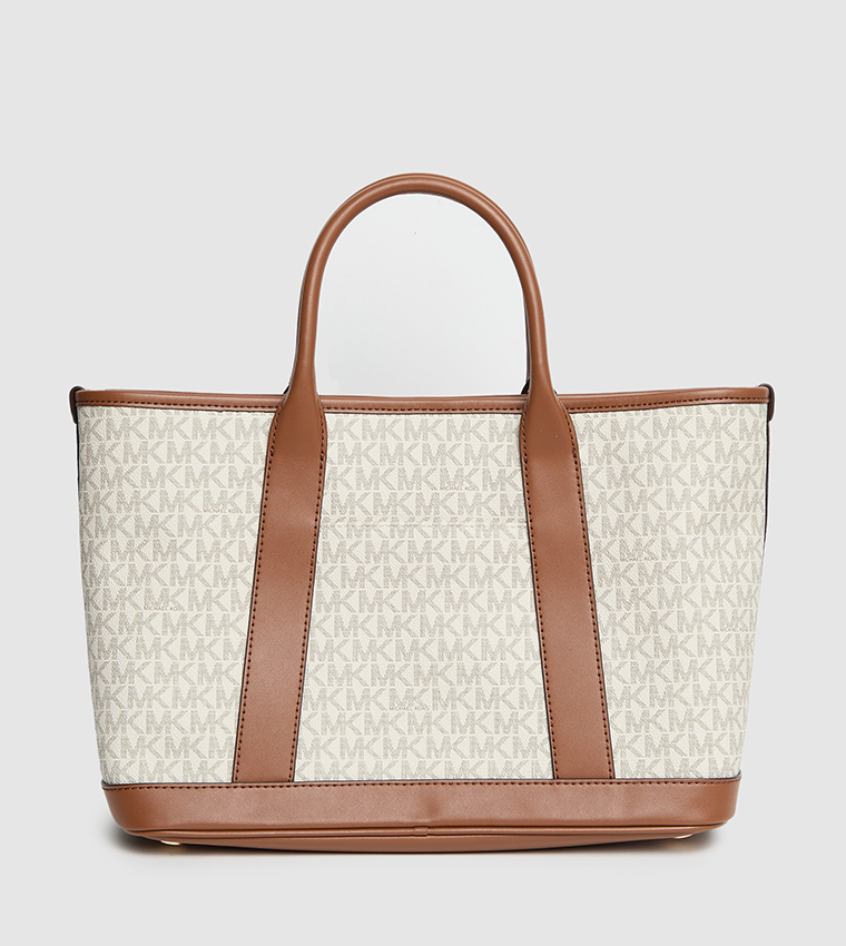 Monotype Printed Tote Bag with Sling
