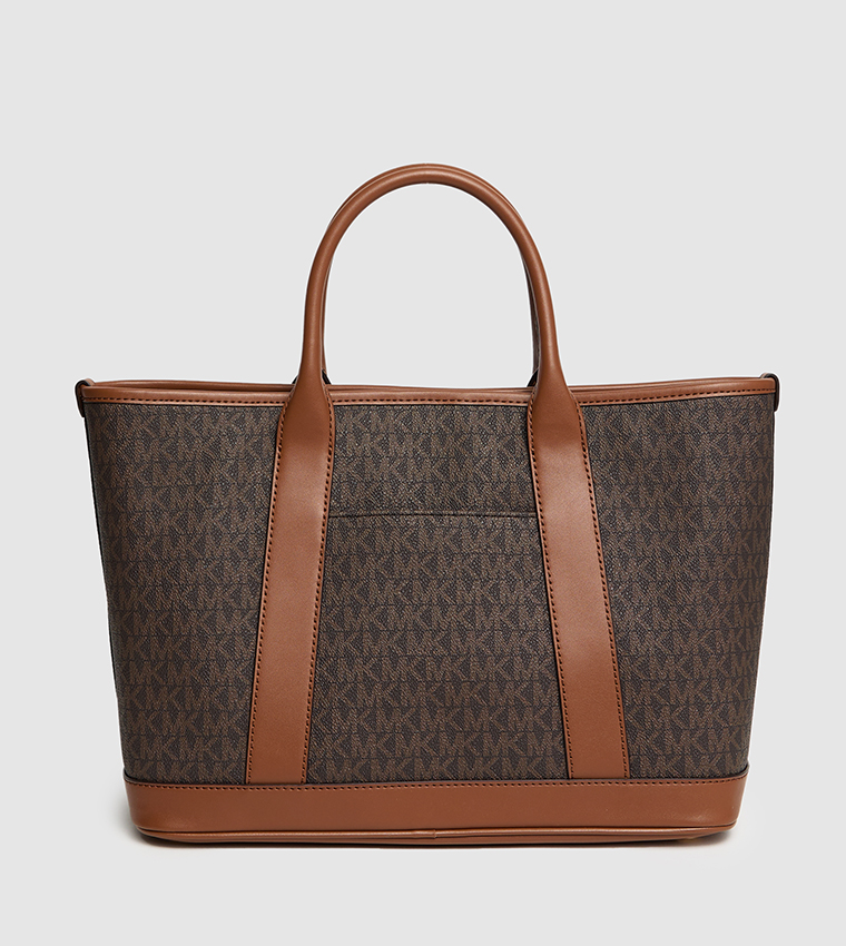 Monotype Printed Tote Bag with Sling