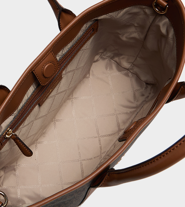 Monotype Printed Tote Bag with Sling