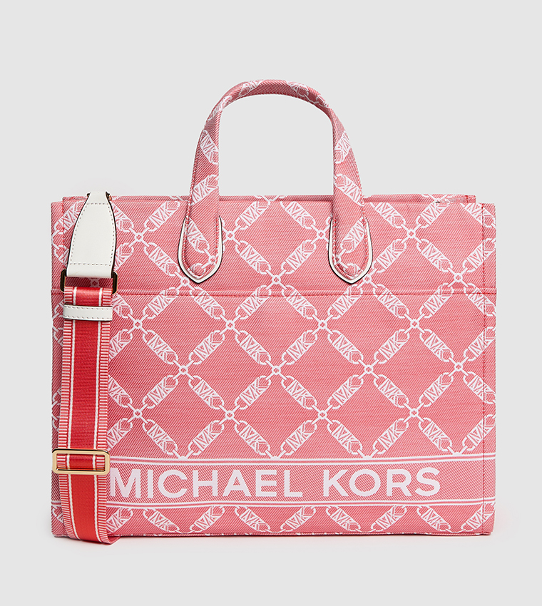 Logo Printed Zippered Tote Bag