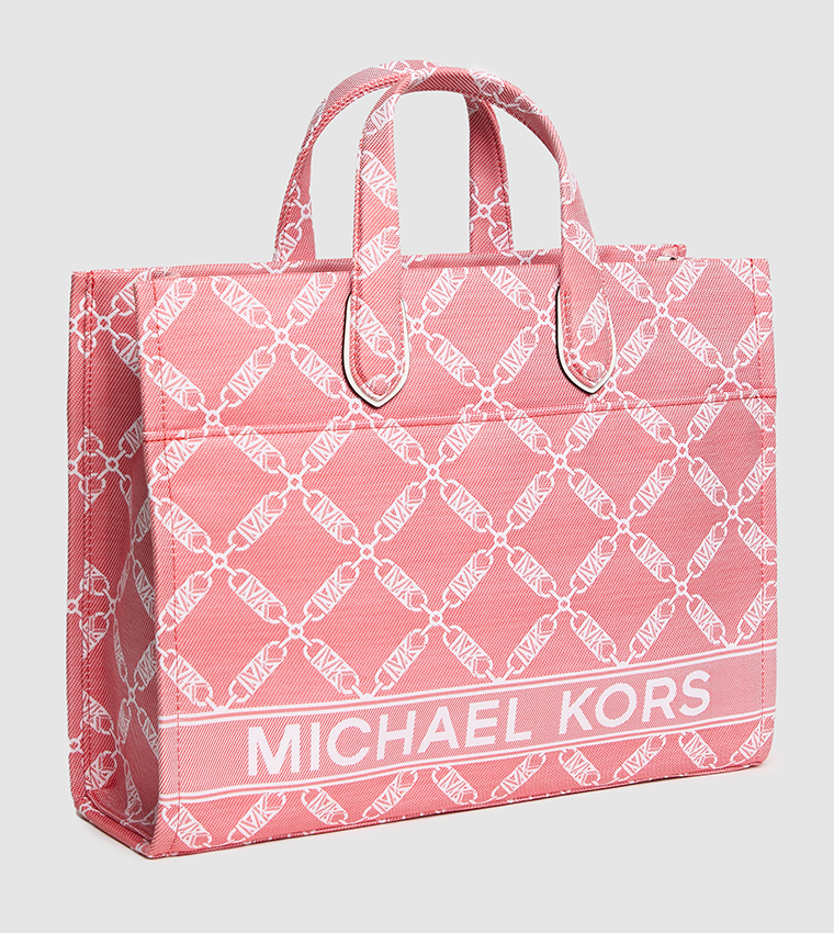Logo Printed Zippered Tote Bag