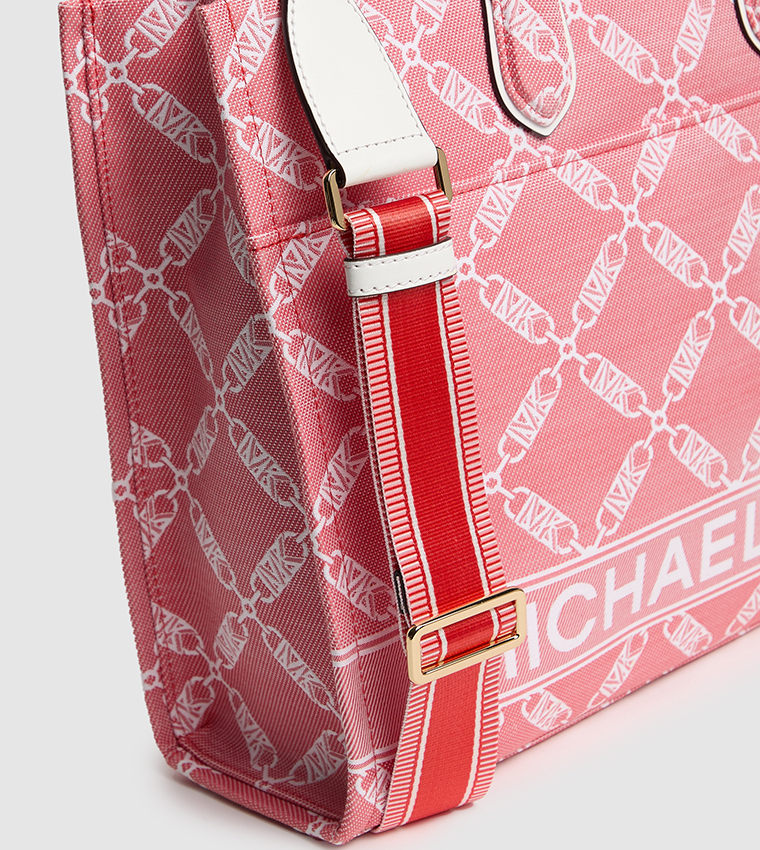 Logo Printed Zippered Tote Bag
