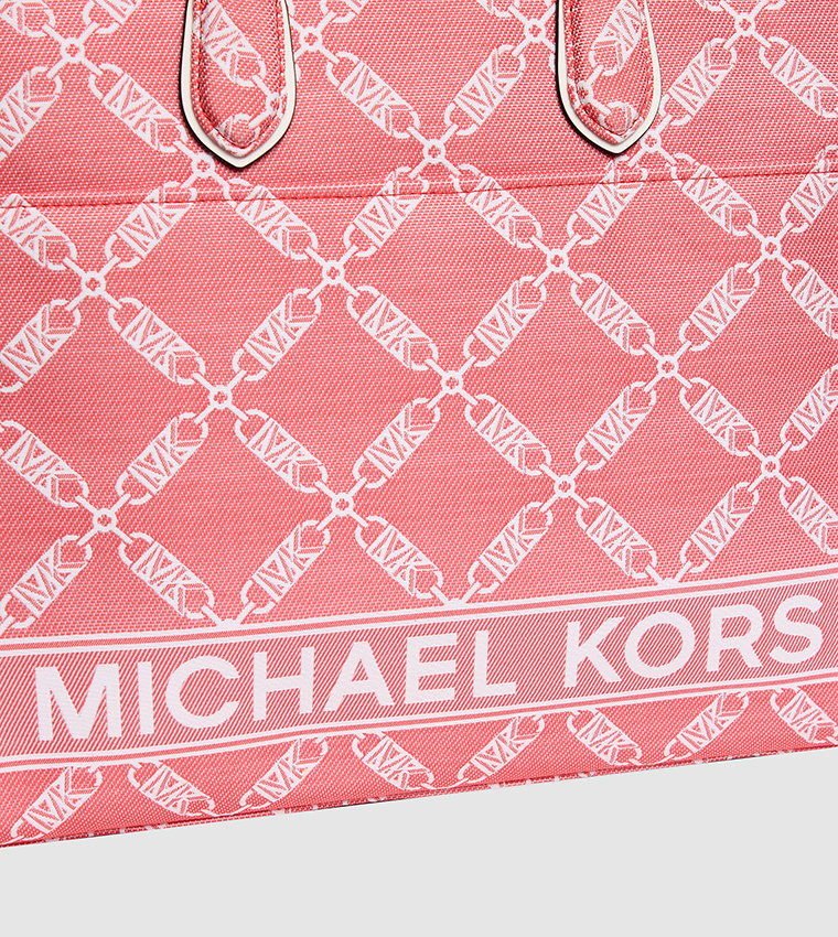 Logo Printed Zippered Tote Bag