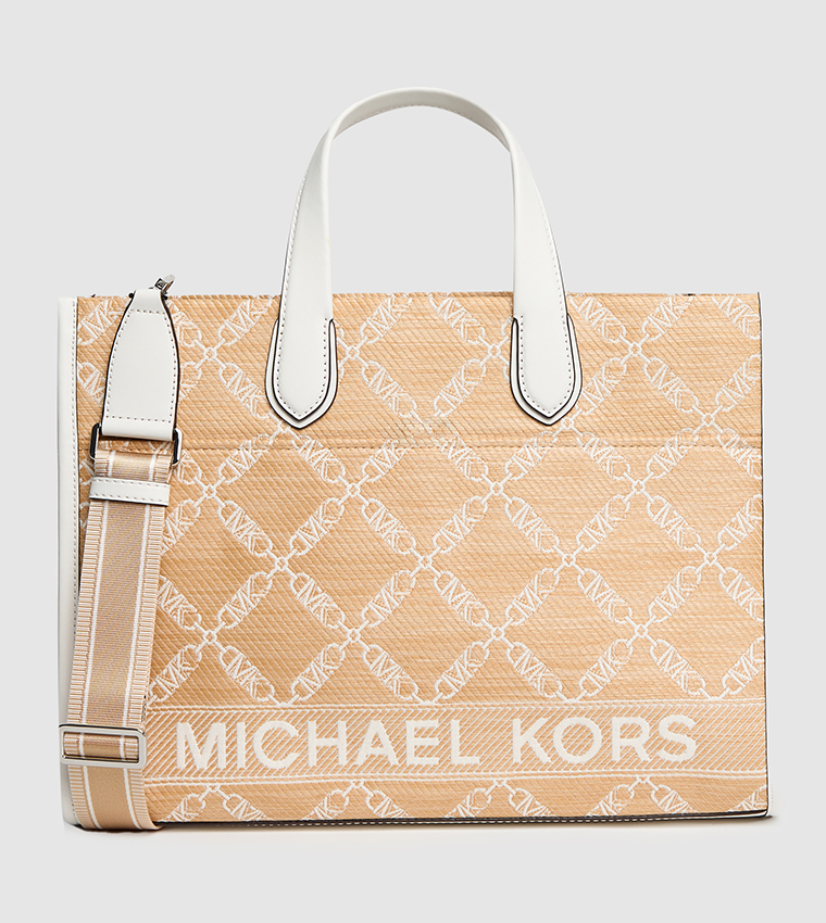 Logo Printed Zippered Tote Bag