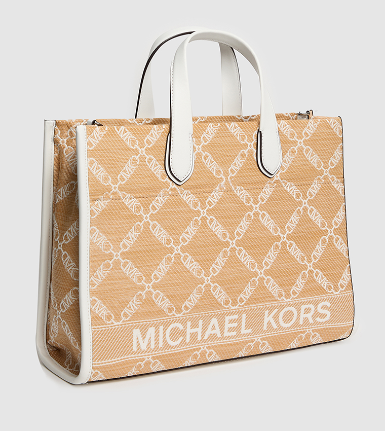 Logo Printed Zippered Tote Bag