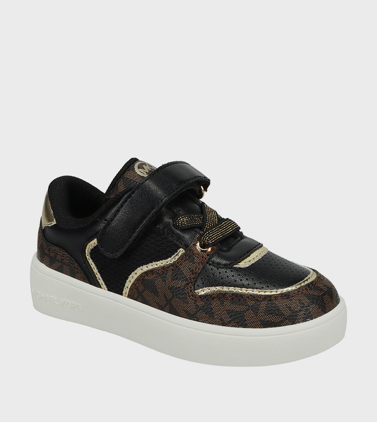 Buy Michael Kors JEM RUMI PS Monogram Velcro Sneakers In