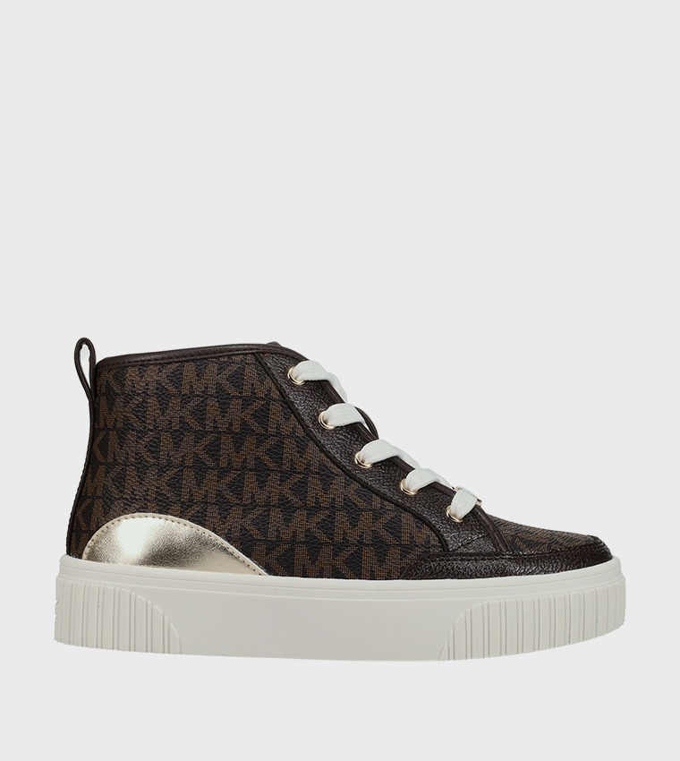 SHEA SPLIT Monogram Mid-Top Sneakers