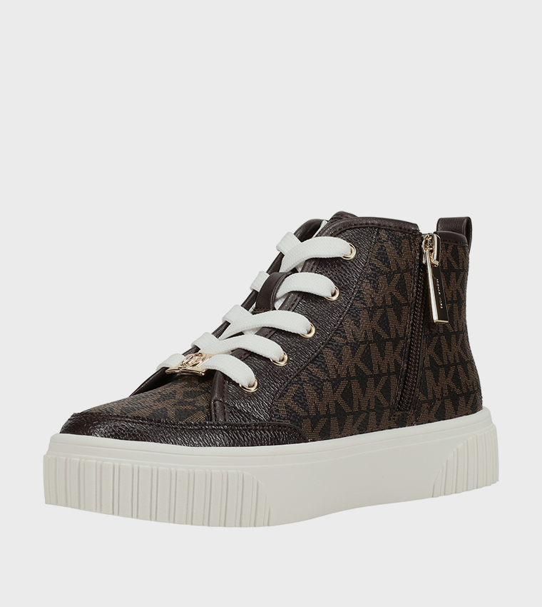SHEA SPLIT Monogram Mid-Top Sneakers