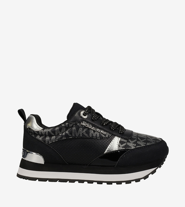 BILLIE DORIAN Monogram Print Detail Platform Sneakers