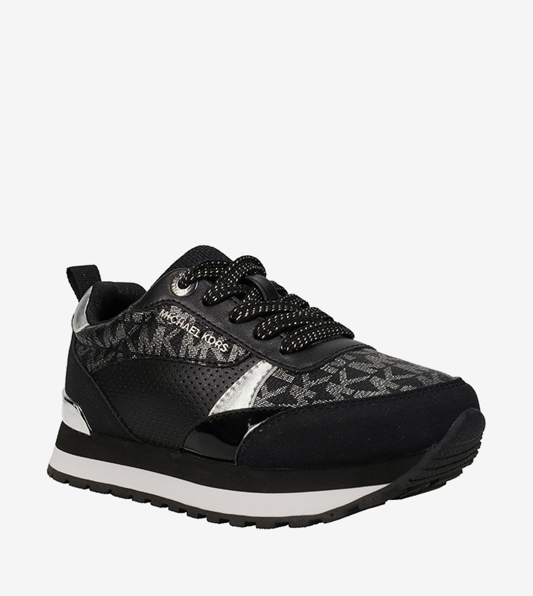 BILLIE DORIAN Monogram Print Detail Platform Sneakers
