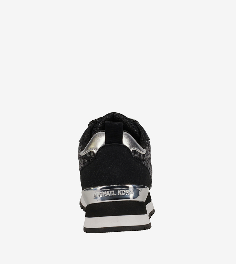 BILLIE DORIAN Monogram Print Detail Platform Sneakers