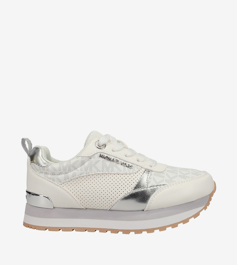 BILLIE DORIAN Monogram Print Detail Platform Sneakers
