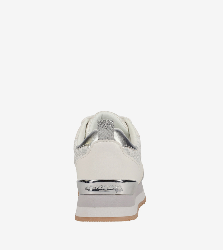 BILLIE DORIAN Monogram Print Detail Platform Sneakers