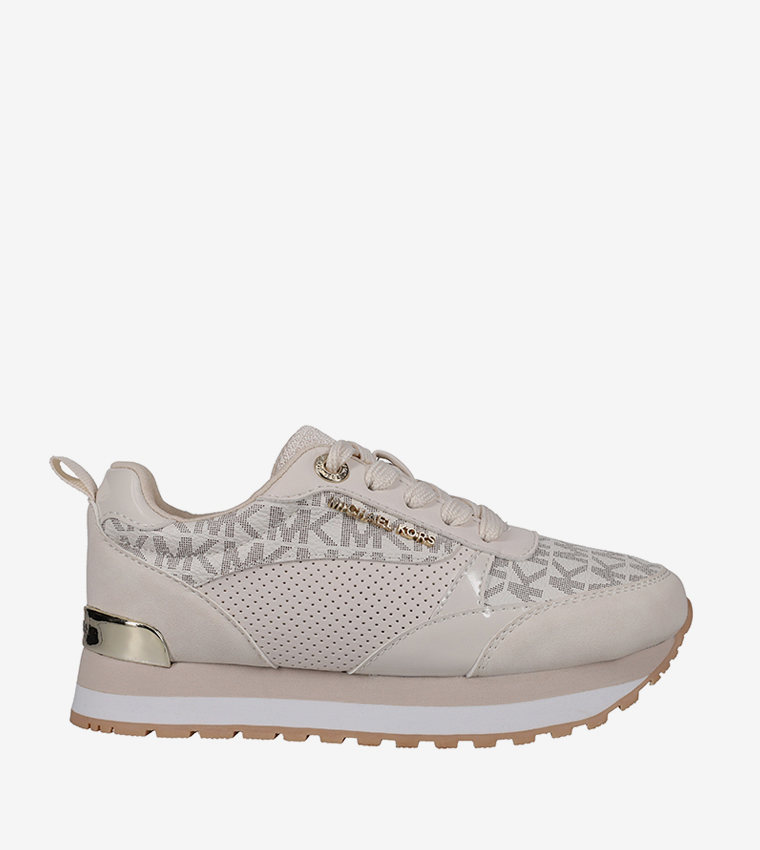 BILLIE DORIAN Monogram Print Detail Platform Sneakers