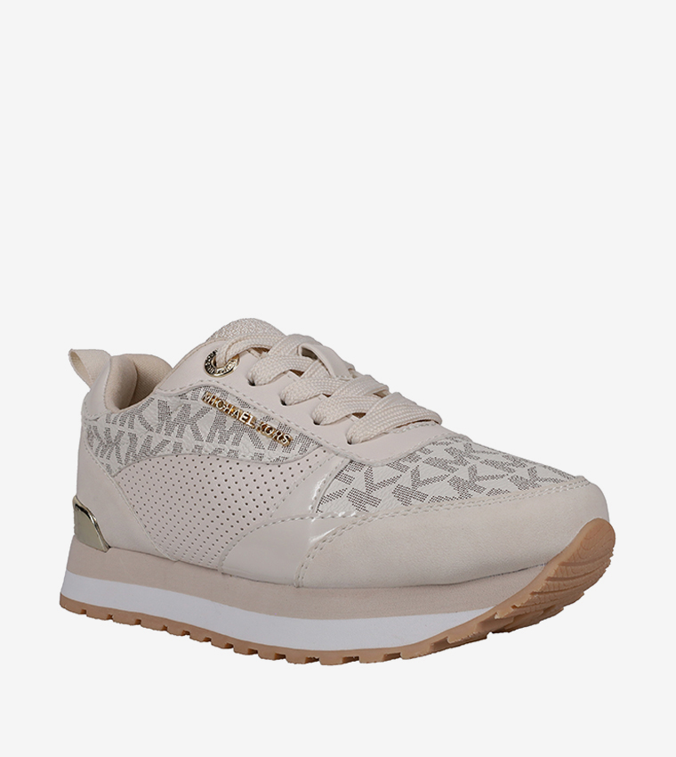 BILLIE DORIAN Monogram Print Detail Platform Sneakers