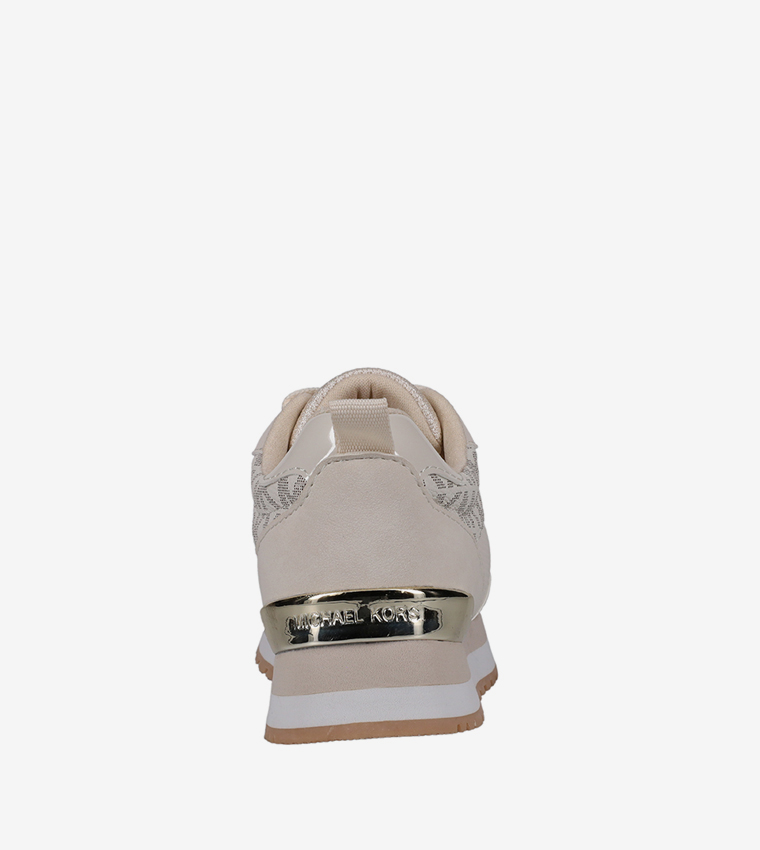 BILLIE DORIAN Monogram Print Detail Platform Sneakers