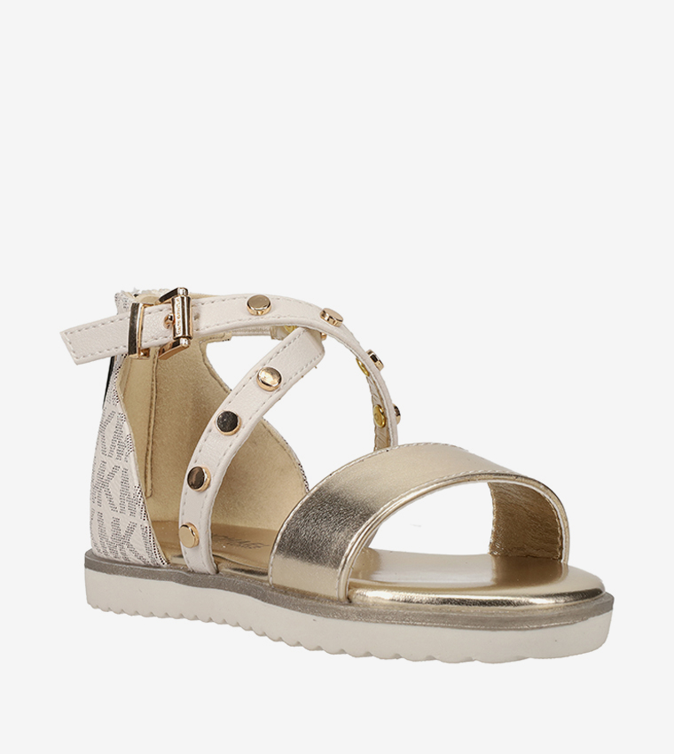 BRANDY ASTRID Monogram Print D'Orsay Sandals