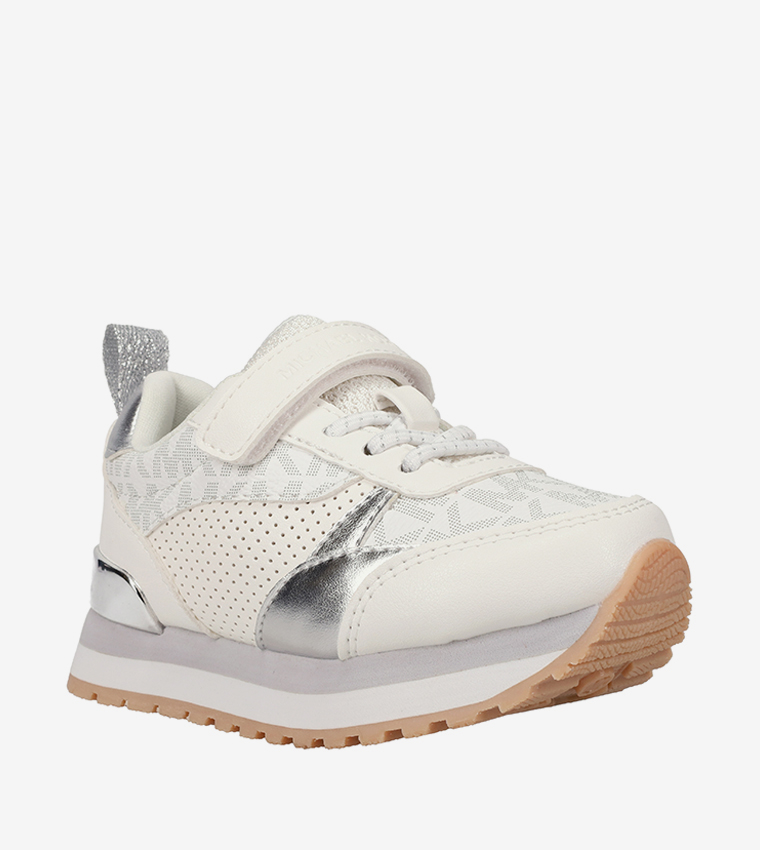 BILLIE DORIAN PS Monogram Print Detail Platform Sneakers